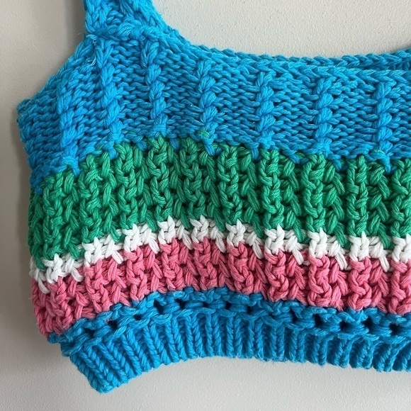 Zara Striped Knit Crop Top - Picture 9 of 11